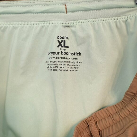🔥 Birddogs Lined Shorts - XL Long - Tan with Aqua Accents 🩳 - Picture 4 of 5